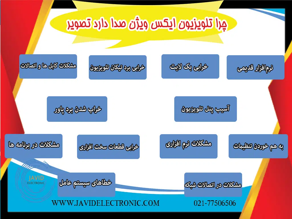 چرا تلویزیون ایکس ویژن صدا دارد تصویر ندارد؟-javidelectronic.com